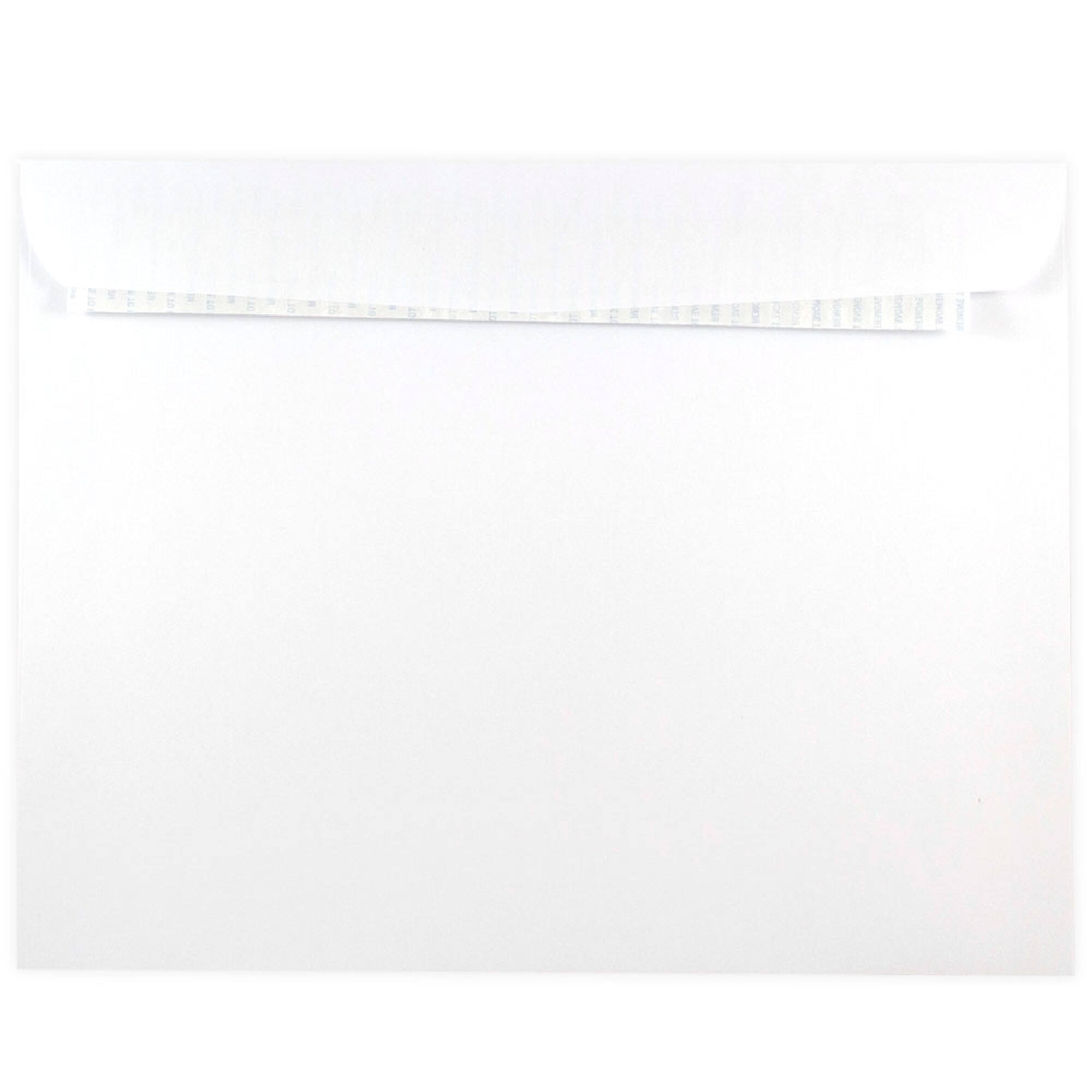 JAM Paper 9" x 12" White Booklet Peel & Seal Commercial Envelopes